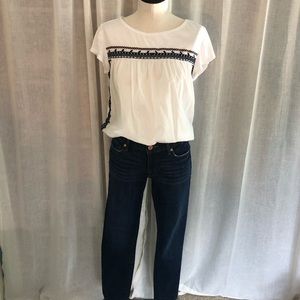 Loft curvy cropped skinny jeans